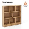 Costway 8-Cube Bookcase 41" Wooden Toy Storage Organizer for Kids Bookshelf Natural/White - 3 of 4