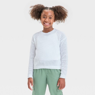 Girls' Openwork Pullover Sweater - Cat & Jack™