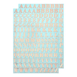 Unique Bargains 3D Small Self-Adhesive A to Z Letter Resin Stickers 2 Sheets - 1 of 4
