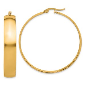 Chisel Stainless Steel Polished Yellow IP-plated 9mm Hoop Earrings - 1 of 4