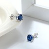 Birthstone Earrings for Women Solitaire Round Cubic Zirconia Sterling Silver Ginger Lyne Collection - 2 of 4