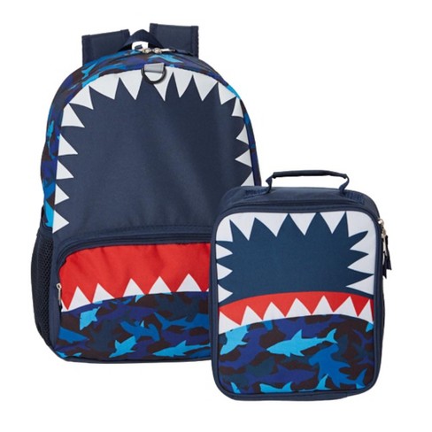 RALME 16 Inch Shark Backpack with Lunch Box Set for Boys or Girls, Value Bundle, Blue - image 1 of 4