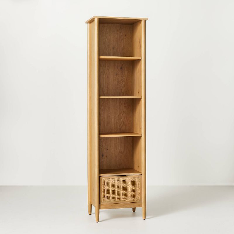 Modular Wood &#38; Cane Entryway Storage Cabinet - Natural - Hearth &#38; Hand&#8482; with Magnolia, 1 of 11