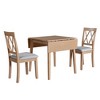 PAGED Extendable Dining Table Foldable Kitchen Table with Rubberwood Legs, 29.67-45.67" Living Room Table for 4 Person, Space Saving - 4 of 4