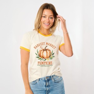 Simply Sage Market Harvest Market Pumpkins Local Organic Ringer Tee - 1 of 4