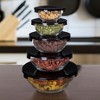 Hastings Home Glass Food Storage Containers With Snap Lids - 10 Pieces, Black - image 2 of 4