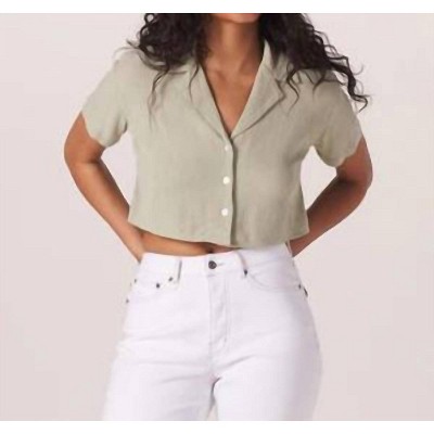 Women's Ezra Crepe Cropped Shirt - The Normal Brand