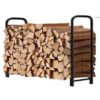 4' Metal Firewood Log Rack - Backyard Expressions
