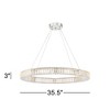 Possini Euro Design Vesta Chrome Pendant Chandelier 35 1/2" Wide Modern LED Ring Crystal Glass Fixture for Dining Room Foyer Kitchen Island Entryway - 4 of 4