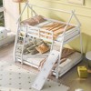 Kumasinova Twin-Over-Queen House Bunk Bed with Climbing Nets & Ramp –  Solid Wood Bed Frame, Toddler Bed for Multi-Member Families/Kids' Bedroom - 2 of 4