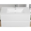 42" Wall-Mounted Bathroom Vanity with Glossy White Resin Sink – Modern Floating Bathroom Cabinet with Soft-Close Hinges - 3 of 4