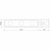 Z-Lite Kube 3 - Light Vanity in  Matte Black/Brushed Nickel - 4 of 4