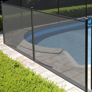 Textilene Mesh Pool Fence, Swimming Pool Safety Fence, Durable Outdoor Pool Fence, Water-Resistant Pool Enclosure, Non-Climb Pool Perimeter Fence - 1 of 4