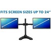 Mount-It! Dual Monitor Stand | Double Monitor Free Standing Desk Mount | Arms Fit Two 19 - 24 Inch Screens | Interchangeable Grommet Base Included - 4 of 4