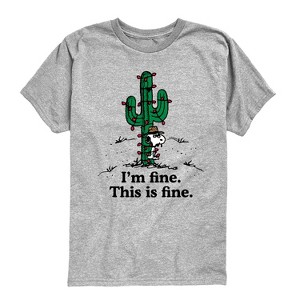 Boys' - Peanuts - Im Fine Spike Short Sleeve Graphic T-Shirt - 1 of 4