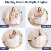 MAXYOYO Bean Bag Chair - Faux Fur Bean Bag Couch with High Backrest, Beige - 4 of 4