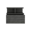 Floating Nightstand 12"H, Wall Mounted with Single Drawer and 2-Tier Shelf, Smokey Oak - 2 of 4