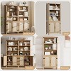 5 Tier Storage Cabinet, Tall Bookshelf, Bookcases and Bookshelves with Doors, 5 Tier Storage Cabinet for Home, Office, Living Room - 4 of 4