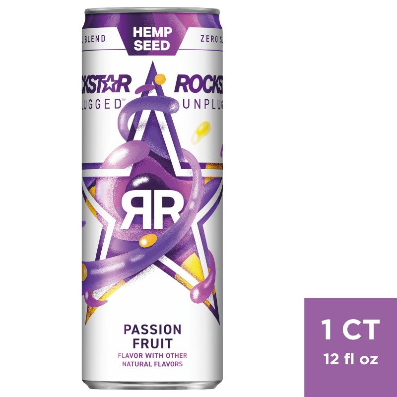 Rockstar Passionfruit Energy Drink - 12 fl oz can, 1 of 7