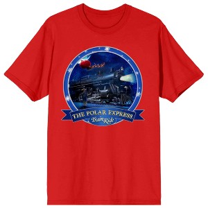 Polar Express Train Ride Logo Crew Neck Short Sleeve Red Women's T-shirt - 1 of 3