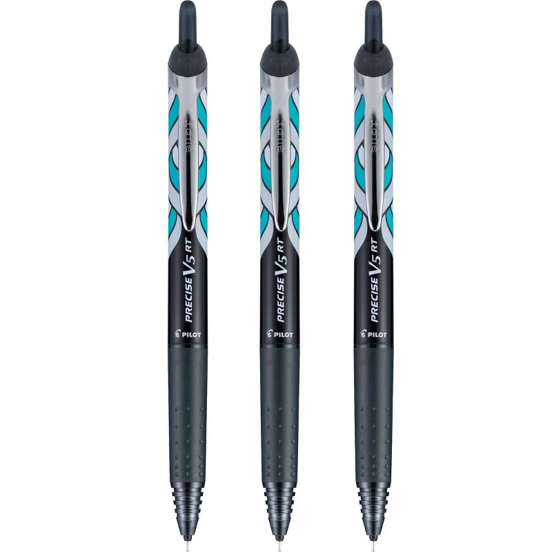 Pilot 3ct Precise V5 Rolling Ball Pens Extra Fine Point 0.5mm Art Deco Collection Black Ink, 4 of 5