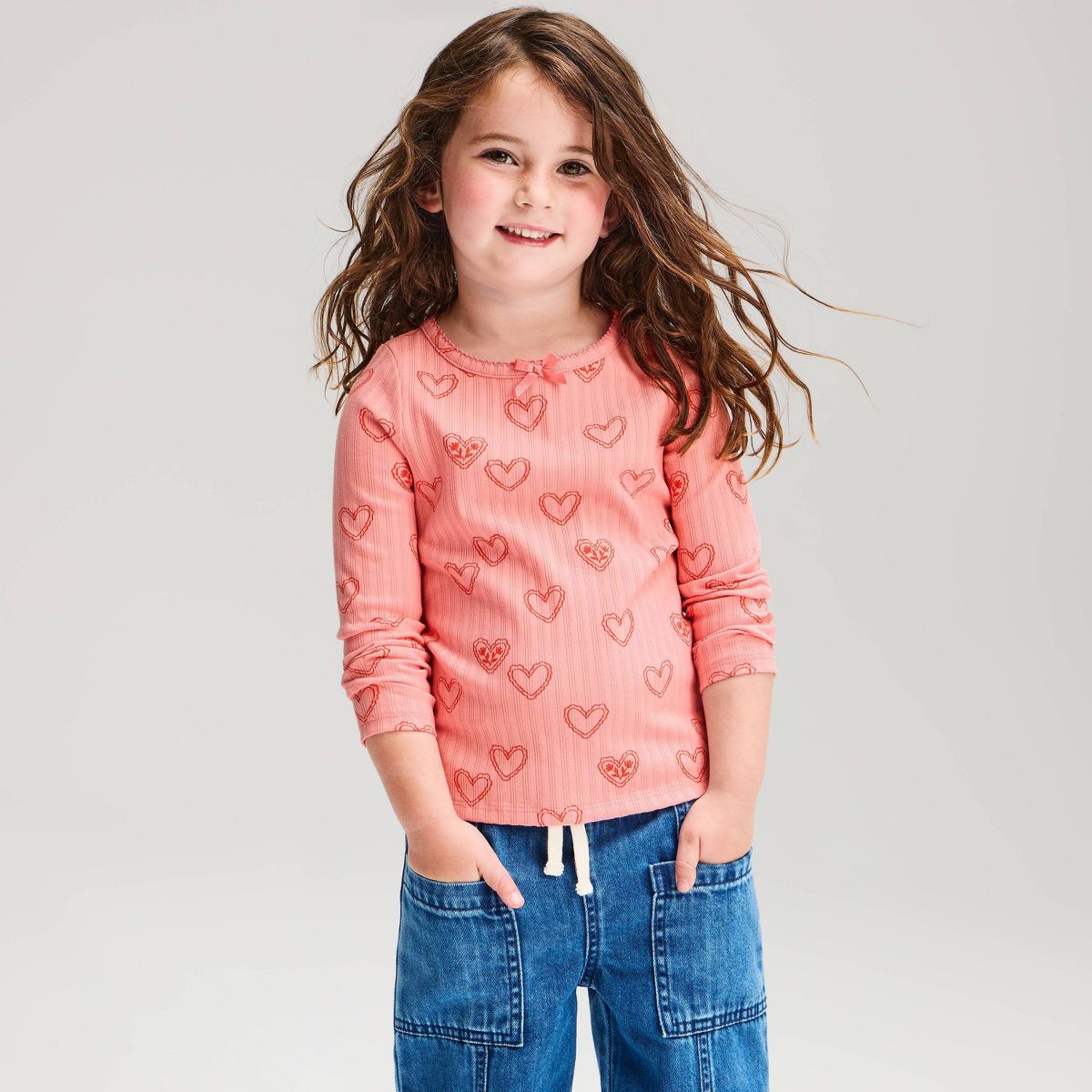 Toddler Girls' Ribbed Long Sleeve T-Shirt - Cat & Jack™ - thumbnail 10