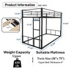 Kumasinova Twin-Over-Twin Bunk Bed, Separatable Metal Bed Frame – Converts to 2 Beds, Noise-Free Wood Slats & Full-Length Vent Guardrails - 4 of 4