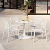 WestinTrends Playa 5-Piece Outdoor Indoor Metal Patio Dining Table Set With Stackable Plastic Patio Side Chairs - 2 of 4