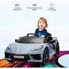 Garvee 12V Licensed Corvette Kids Ride-On Car with Remote Control LED Lights and MP3 Player Sports Electric Vehicle, Blue - 4 of 4