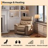 Recliner Chair for Adults, PU Leather Electric Rocker Recliner, 270 Degree Swivel Lounge Chair with Side Pocket, Modern Massage Recliner Chair Sofa - 2 of 4
