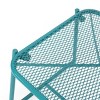 Syemin End Tables Outdoor Side Tables, Hollow out Sofa Table, Anti Rust Small Patio Table Metal Nightstand for Porch, Blue, 19.5"*18"*16.25" - 4 of 4