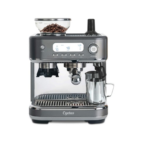 Bevestiging Kraan halfgeleider Cyetus All In One Espresso Machine For Home Barista Cyk7601, Coffee  Grinder, Milk Steam Frother Wand, For Espresso, Cappuccino And Latte, Grey  : Target