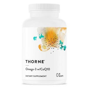 THORNE - Omega-3 with CoQ10 - Omega-3 Fatty Acids Supplement with CoQ10 - EPA and DHA - 90 Gelcaps - 1 of 4