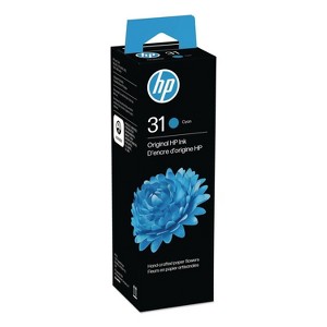 HP 31 70ml Cyan Bottled Ink Cartridge: High Yield Printer Supply - 1 of 4