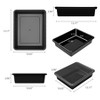 Storex Flat Storage Tray, Black, Pack of 5 - 3 of 4