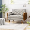 NicBex Modern Loveseat Sofa Small Couch with Bolster Pillows & Sturdy Wooden Frame,Club Lounge Sofa for Living Room,Apartment - 2 of 4