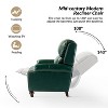 Elisabete Modern Wingback Genuine Leather Recliner with Vintage Nail Head Trim for Living Room and Bedroom| ART OF LIVING DESIGNS - 4 of 4