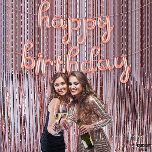 KatchOn, Happy Birthday Balloon Rose Gold - 16 Inch | Rose Gold Happy Birthday Sign, Rose Gold Happy Birthday Decorations for Women - 1 of 4