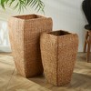 Plum & Post Seagrass Tall Square Planters, Set Of 2 - 3 of 4