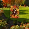 Fall Leaves Monogram Letter K Garden Flag Autumn 18" x 12.5" Briarwood Lane - 4 of 4