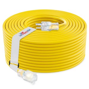 LifeSupplyUSA 14 Gauge Power Extension Cord Outdoor & Indoor Waterproof Cable SJTW 14/3 ETL Listed - 1 of 4