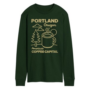 Men's - Instant Message - Portland Coffee Long Sleeve Graphic T-Shirt - 1 of 3