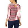 maison Jules Womens Striped Bow Basic T-Shirt - 2 of 2