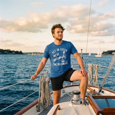 Мужские футболки Crazy Dog T-Shirts, Inc. Mens Funny T Shirts Get In Loser Were Crossing The Delaware Sarcastic George Washington Tee For Men - Crazy Dog Men's T Shirt For Fourth Of July L — фото 3