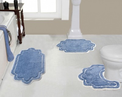 Allure Collection Cotton Tufted Bath Rug Set Set of 3 - Home Weavers