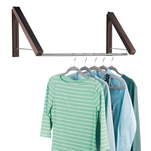 mDesign Expandable Wall Mount Laundry Air Drying Rack Clothing Storage - image 1 of 4