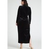 ELOQUII Women's Plus Size Mock Neck Velvet Dress With Slit - 4 of 4