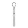Black Bow Jewelry Sterling Silver Rhodium-Plated D/C & Polished Cross Pendant, 23 x 46mm - 2 of 4