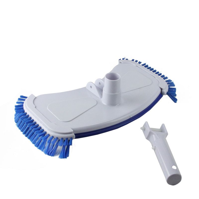 Pool Central Deluxe Cast Iron Weighted Vacuum Head with Side Brushes 14" - Blue/White, 2 of 4