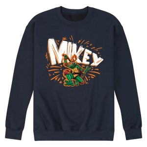 Men's - Teenage Mutant Ninja Turtles Mutant Mayhem - Sketch Mikey Graphic Fleece Sweatshirt - 1 of 4